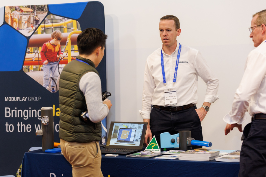 Sponsors and delegates networking at VIC Transport Infrastructure Conference